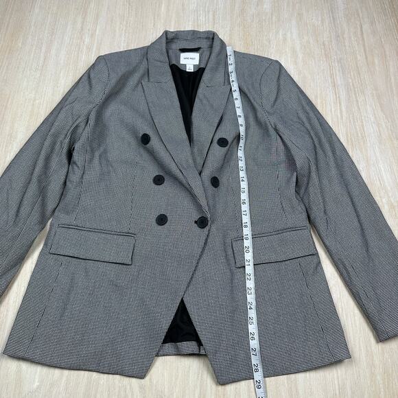 Nine West Microcheck Double Breasted Career Classic Workwear Blazer Jacket Large - Picture 8 of 15
